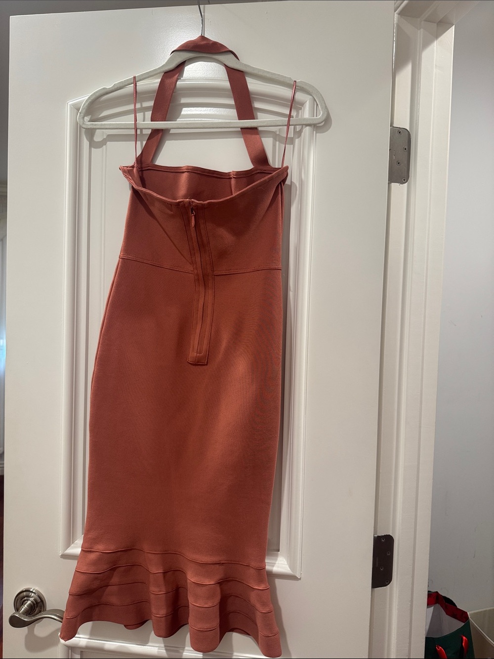 Strap Midi Dress in Terracotta - Picture 2 of 5